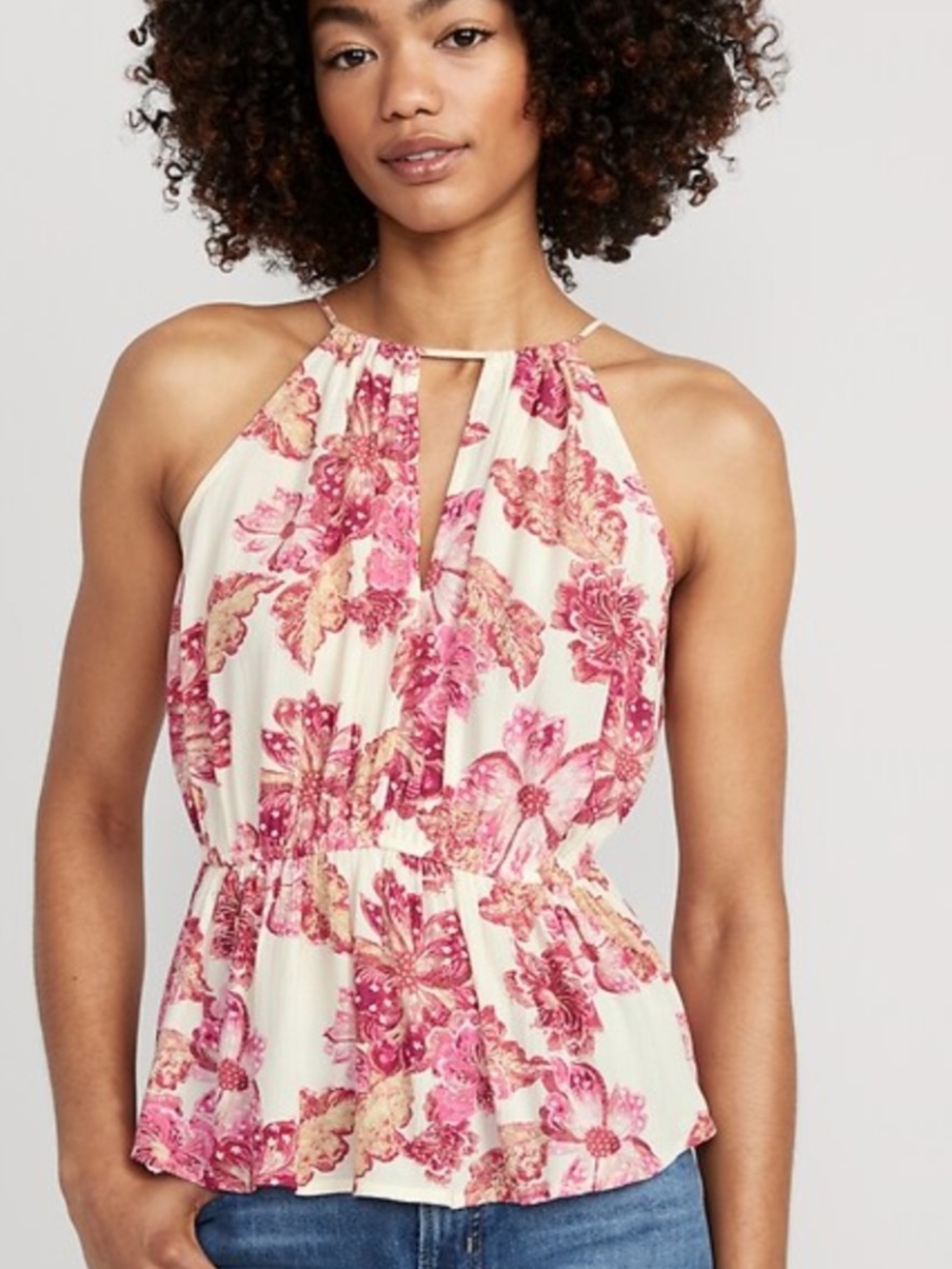 Sleeveless High-Neck Top